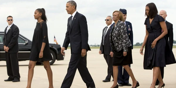 Familia Obama la inmormantarea lui Beau Biden FOTO AP