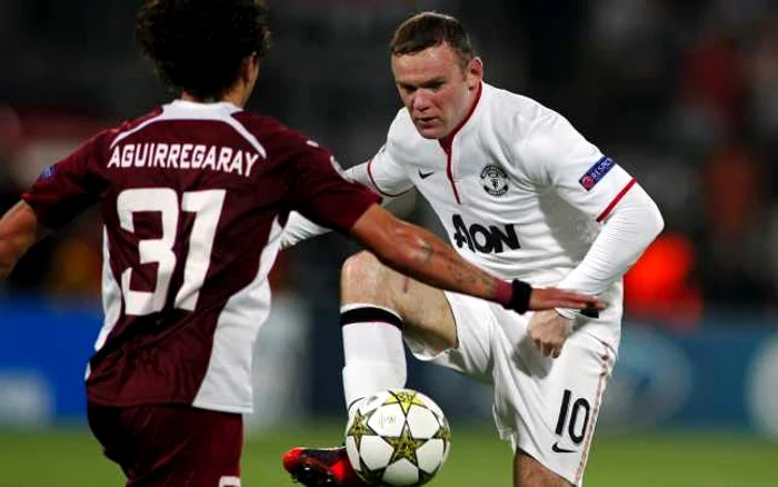 Rooney se va afla din nou faţă în faţă cu jucătorii lui CFR Cluj, după ce, în tur, United a câştigat cu 2-1