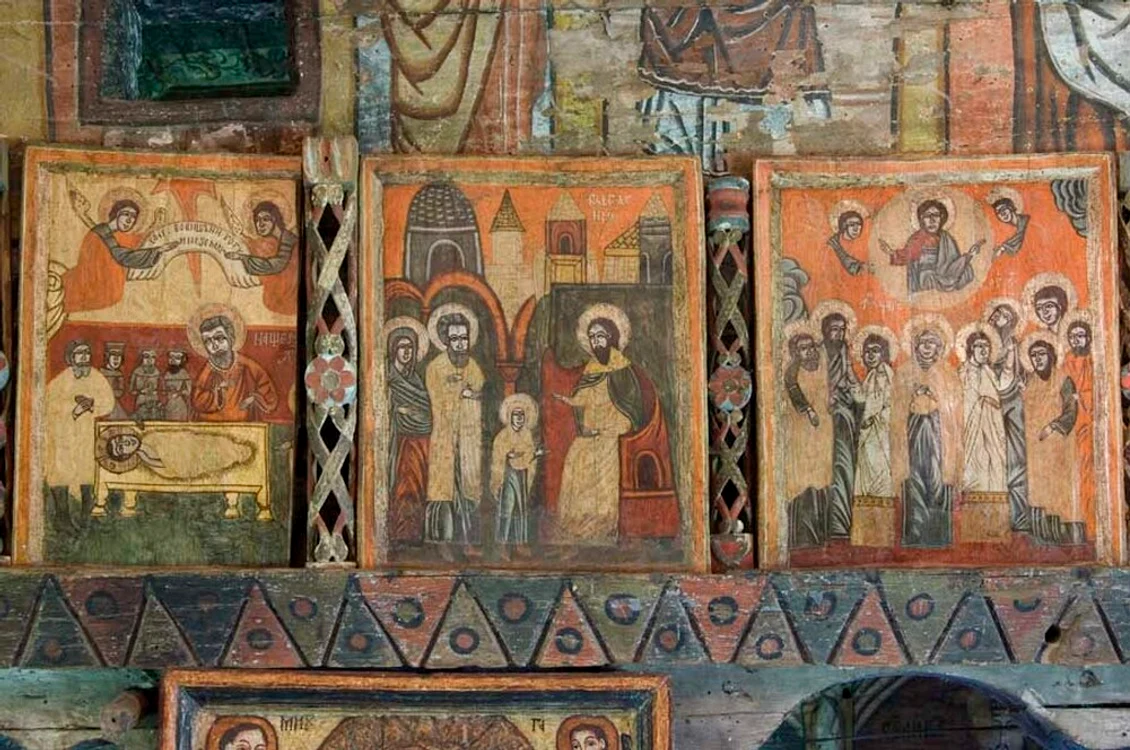 Interiorul unei biserici de lemn din Maramureș FOTO UNESCO/ M & G Therin-Weise