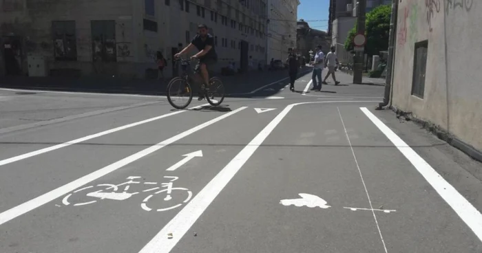 Pista de bicicletă în Timişoara FOTO Ş.Both