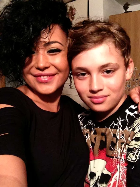 Mihaela Moise, alături de nepoţelul ei, Raul