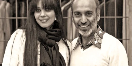Ingrid Vlasov şi  designerul  Manish Arora  