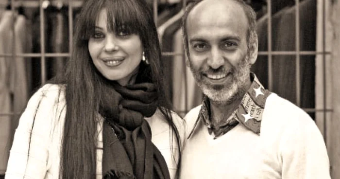 Ingrid Vlasov şi designerul Manish Arora