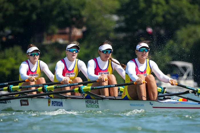România a câştigat aurul la patru vâsle feminin, la Mondialele Under-23. FOTO Facebook