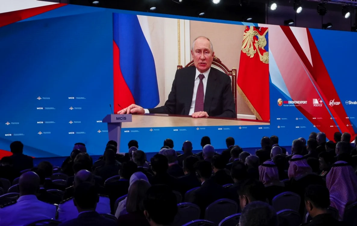 Vladimir Putin la Conferința Internațională de Securitate de la Moscova FOTO EPA-EFE