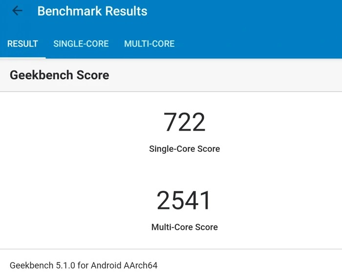 Samsung galaxy fold Geekbench 5