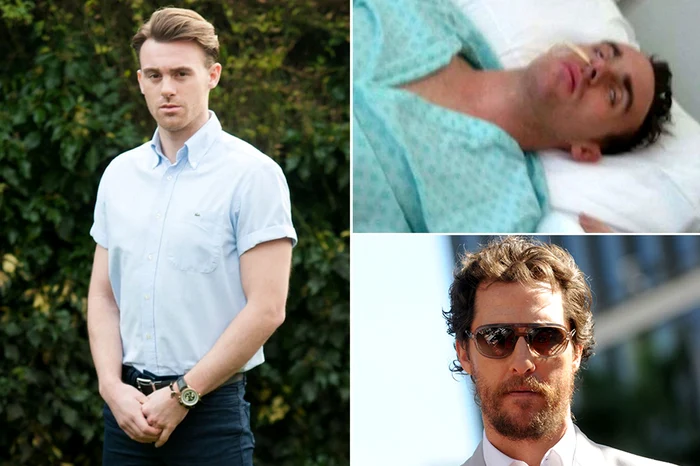 După ce s-a trezit din comă, Rory vorbea fluent franceza şi se credea Matthew McConaughey (foto dreapta jos)