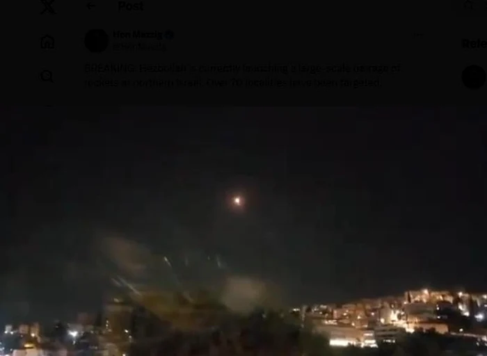 Bombardament în Nordul Israelului FOTO: captură video
