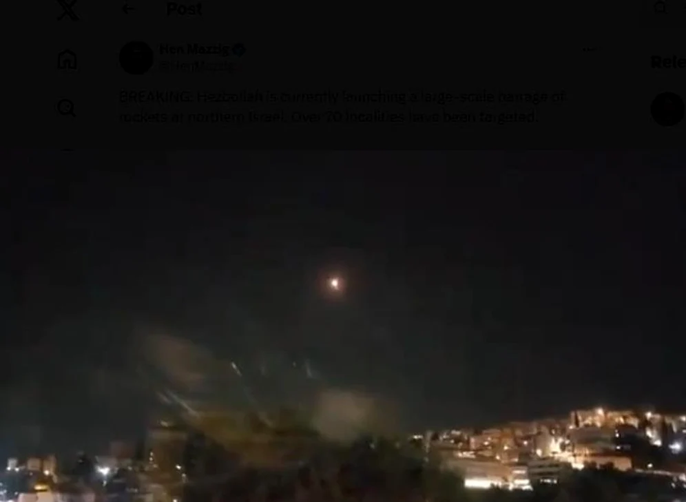 Bombardament în Nordul Israelului FOTO: captură video