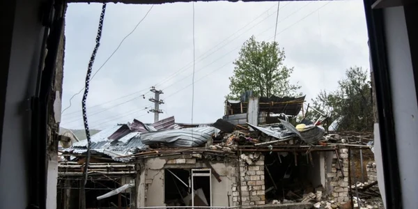 Nagorno Karabah distrusă. FOTO EPA-EFE