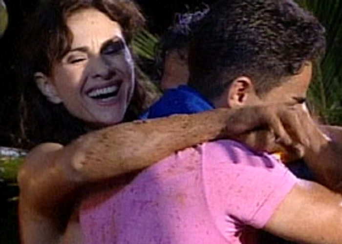 Ramona Bădescu şi Francesco Benigno în timpul filmărilor