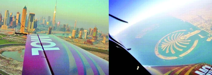 
    Show-ul aviatic a  avut loc la câţiva  km de clădirea  Burj Khalifa  