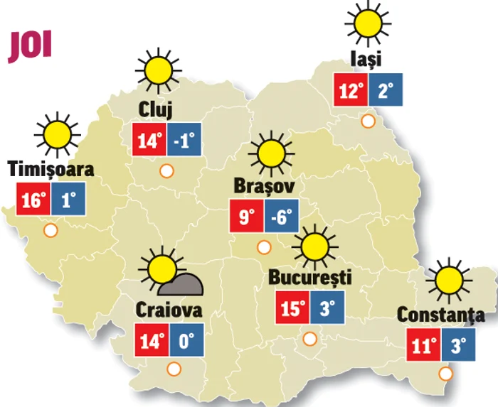 Prognoza meteo 9 aprilie anunță vreme însorită în toată țara