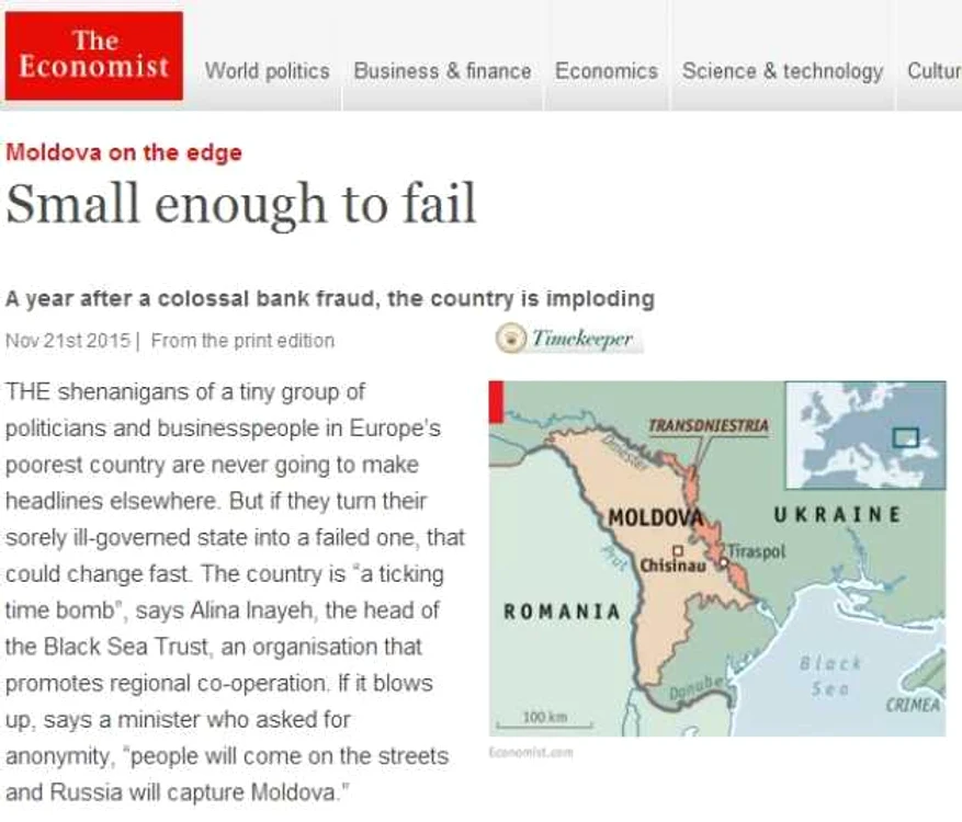 The Economist  despre Moldova