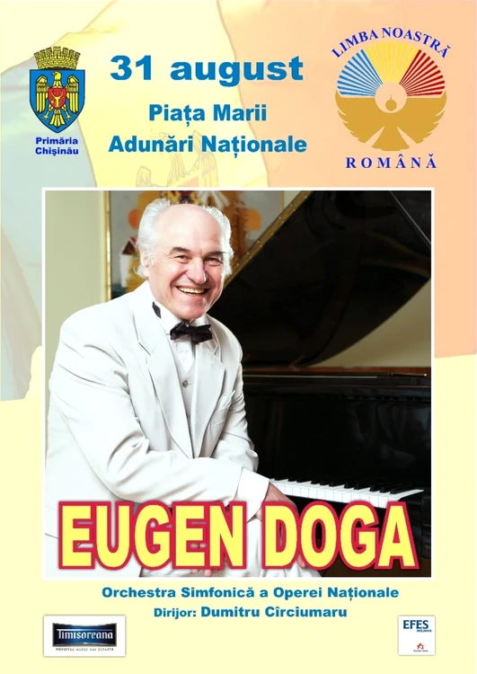 Compozitorul Eugen Doga va aduce un omagiu limbii române printr-un recital muzical FOTO: chisinau.md