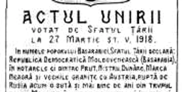 basarabia actul unirii 1918