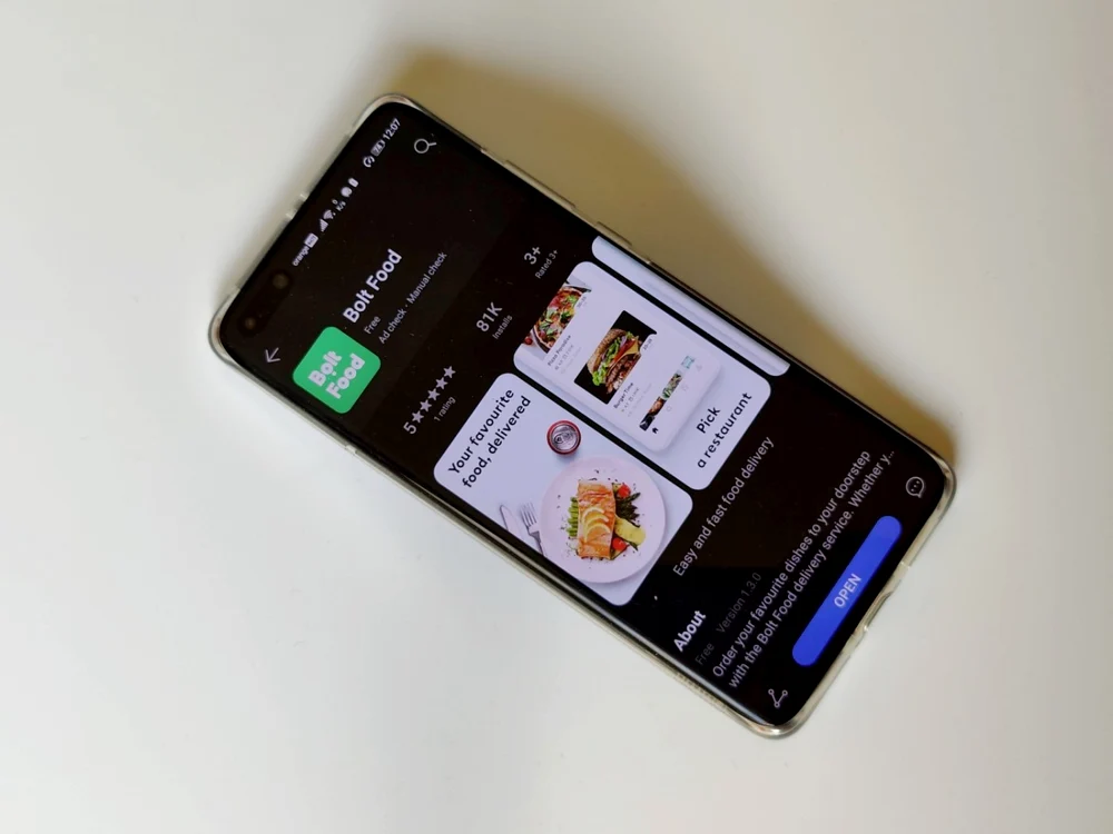 Aplicaţia Bolt Food în Huawei App Gallery.