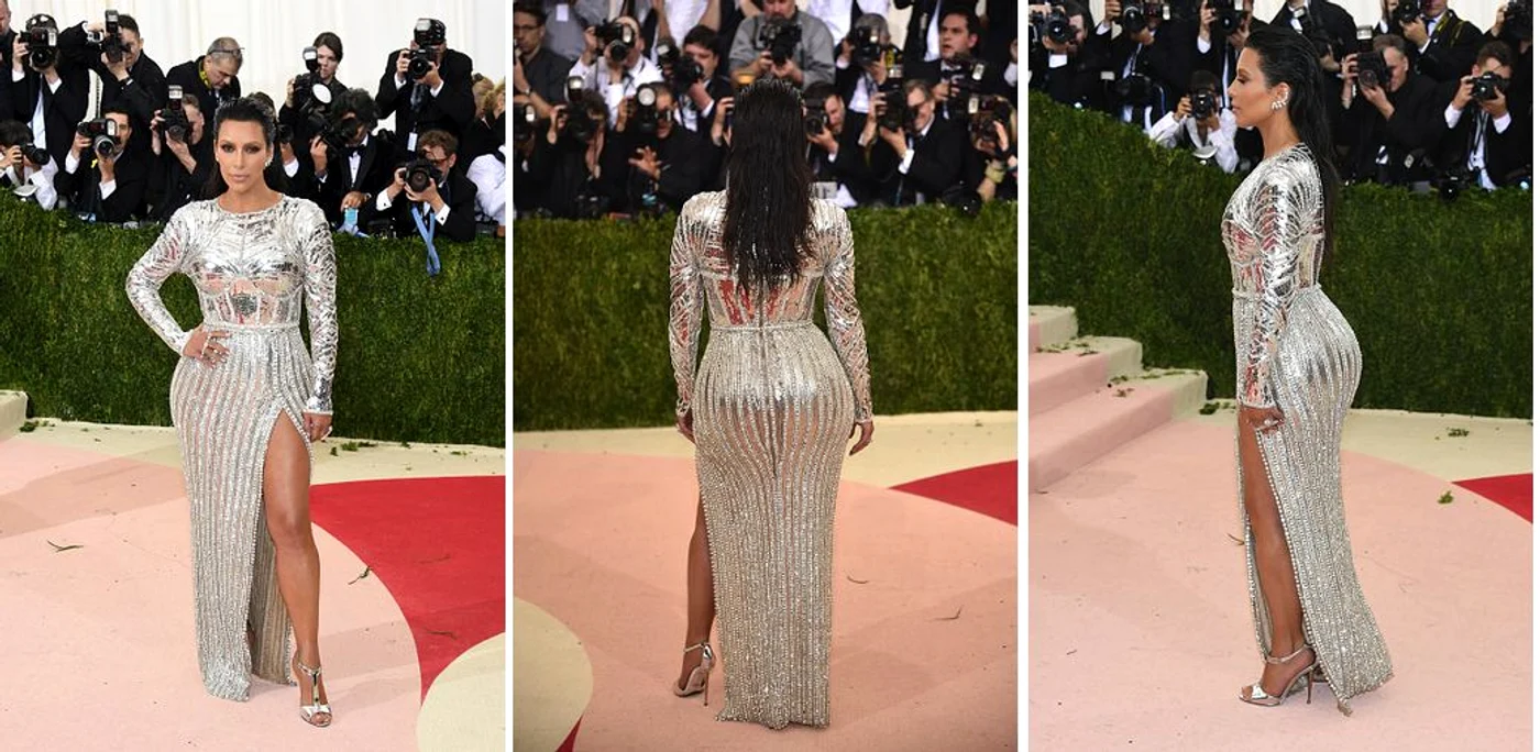 Kim Kardashian (35 de ani) a venit împreună cu Kanye West și a provocat senzație, ca de obicei, cu vestimentația sa