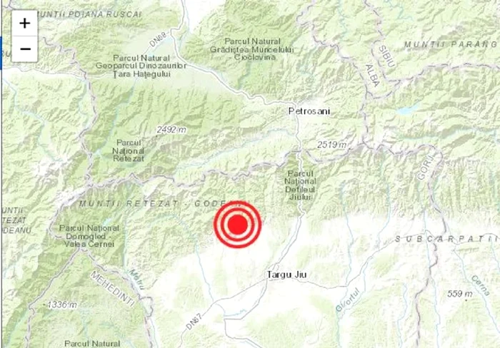 Epicentrul cutremurelor din Oltenia. Sursa: INCDFP