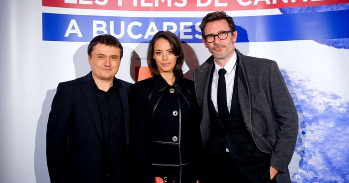 Cristian Mungiu, Berenice Bejo şi Michel Haznavicius la panoul oficial al festivalului  FOTO Doria Drăguşin