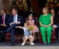 Marele Duce de Luxemburg, cu soția sa, Stephanie de Luxemburg, și fiul lor, Prințul Charles de Luxemburg, la festivitățile Zilei Naționale