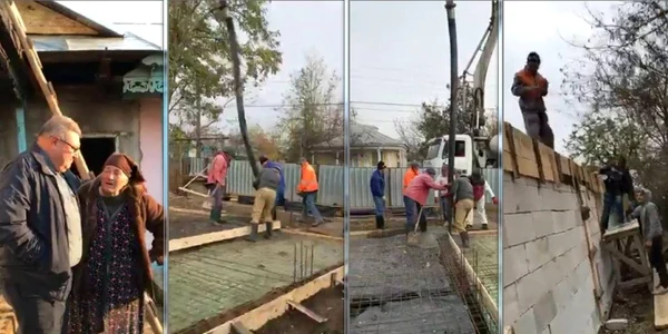 Refacerea unei case în timp record la Slobozia Conachi FOTO Facebook/Emil Dragomir