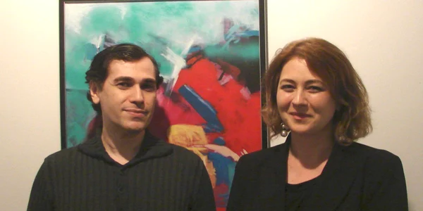 Luminiţa Gliga şi Serge Gregorian, directorul New Art Center din New York Foto. arhivă personală