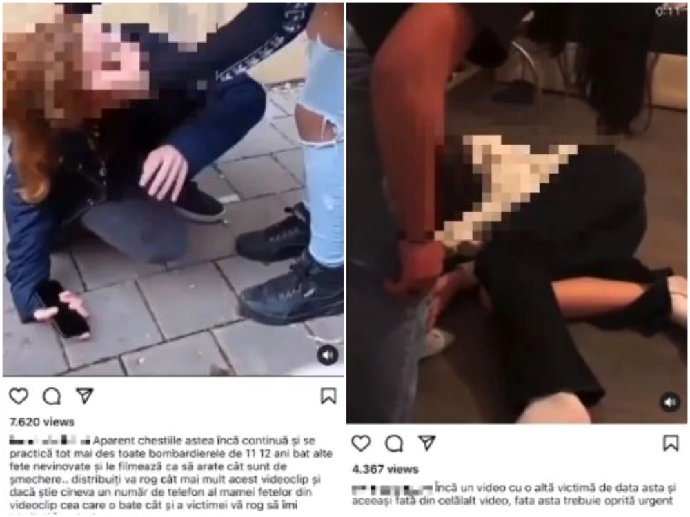 Filmmuleţele cu agresiunile au fost publicate pe Instagram