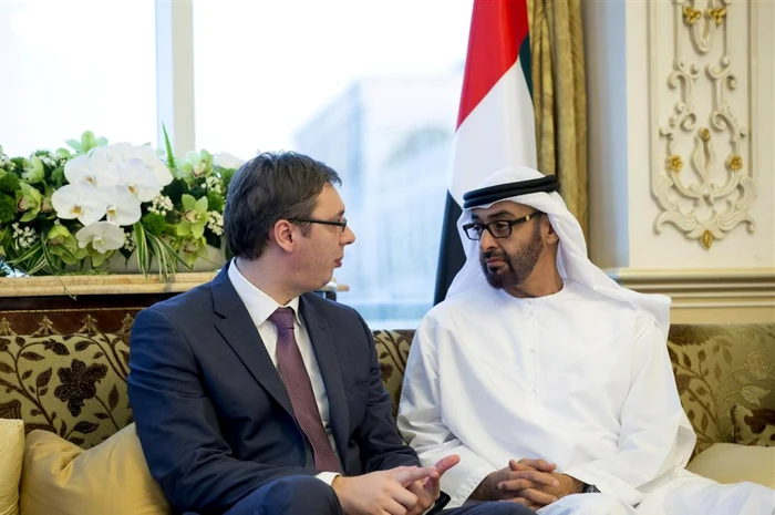 Aleksandr Vucici şi Mohammed bin Zayed al-Nayan