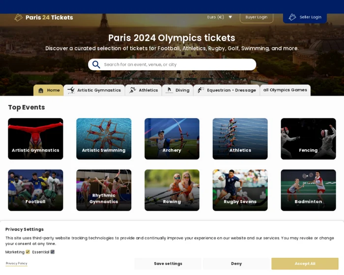 Site fals care oferă bilete la JO 2024