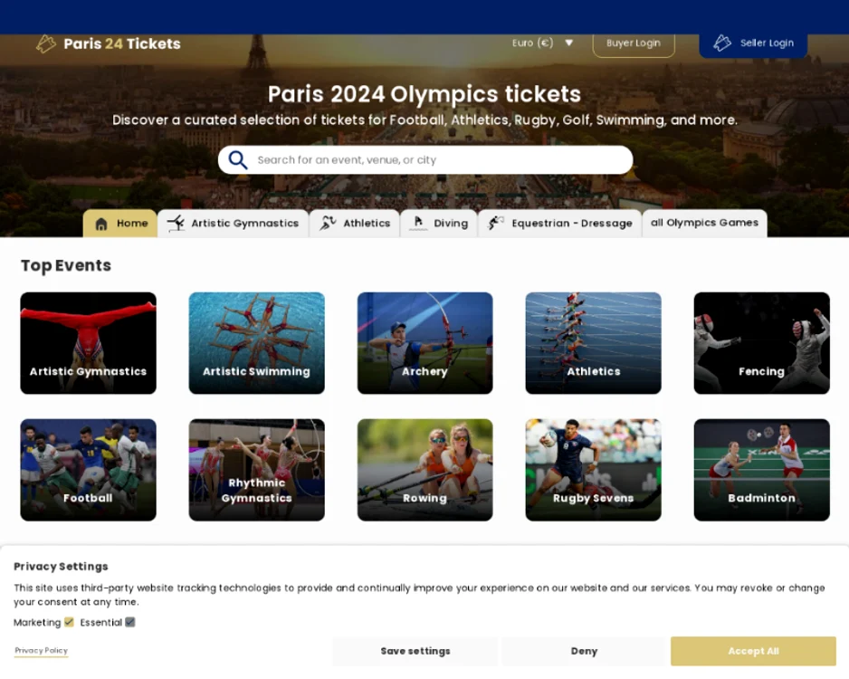 Site fals care oferă bilete la JO 2024