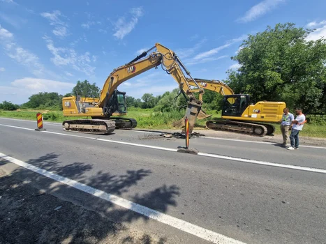 Lucrări pe DN 68 A Foto DRDP Timișoara