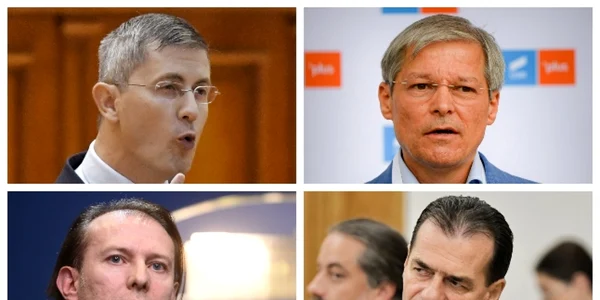 (articol) Dan Barna & Dacian Cioloş & Florin Cîţu & Ludovic Orban (foto Mediafax Foto & Inquam Photos)