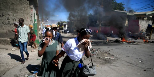 Protest al polițiștilor în Haiti FOTO Profimedia