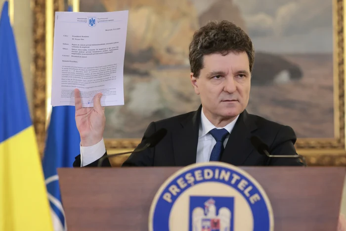 Nicușor Dan a susținut, duminică, o declarație de presă. FOTO: Inquam Photos/George Călin