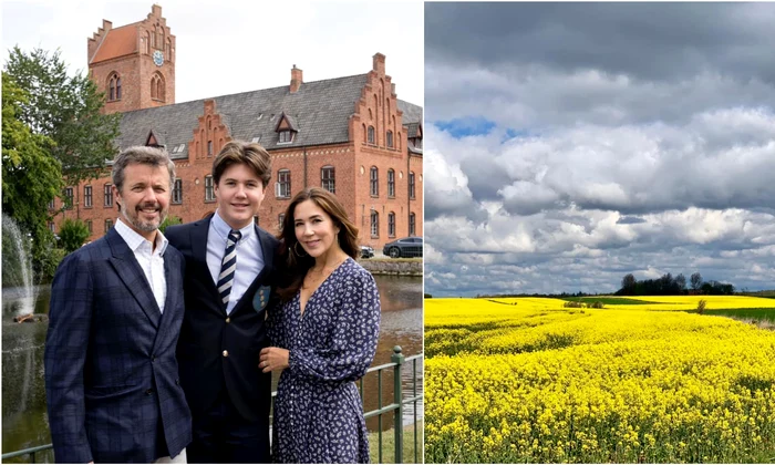 Regele Frederik, Printul Christian si Regina Mary de la palat la ferma Casa Regala daneza jpg