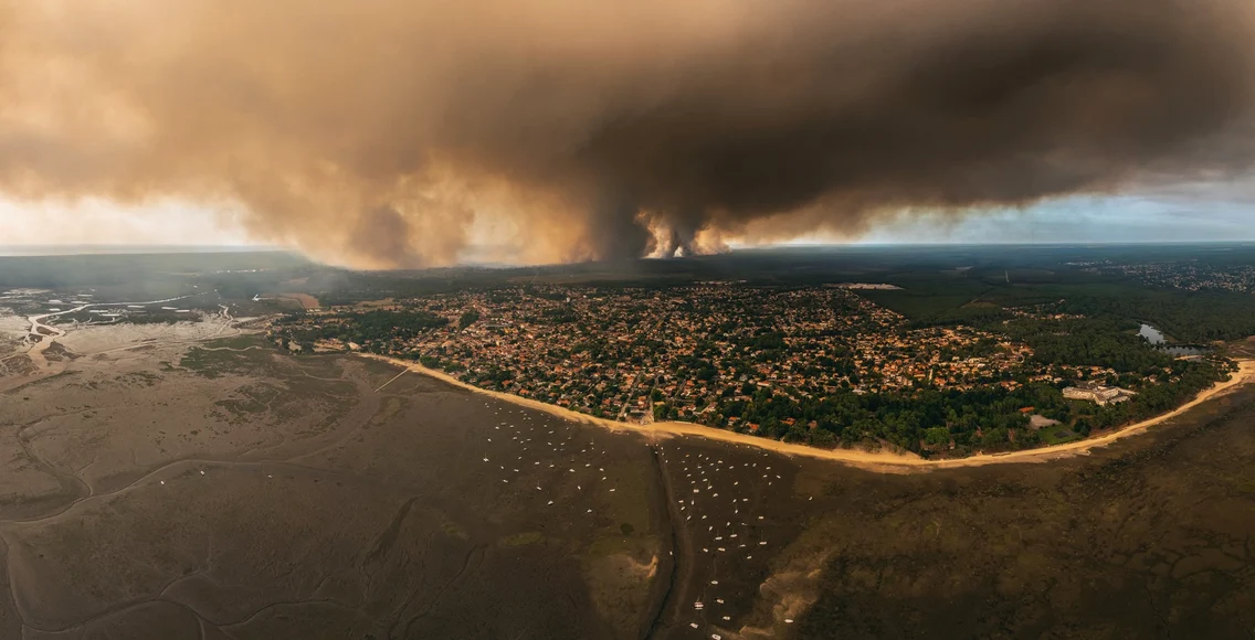 Incendiu în Franța, regiunea Cap Ferret FOTO Profimedia
