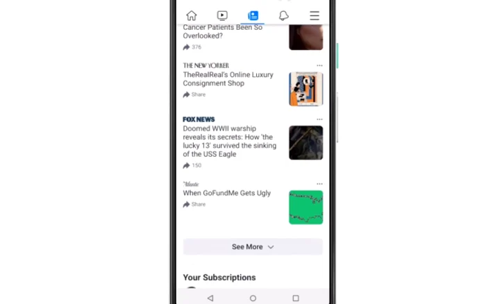 Facebook News captura
