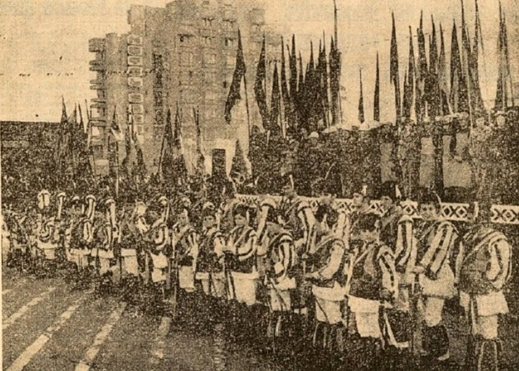 Inaugurarea statuii lui Decebal. 1976. Foto: Drumul Socialismului