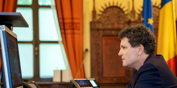 Nicusor Dan, videoconferinţă la reuniunea „Coaliţiei de Voinţă” FOTO X
