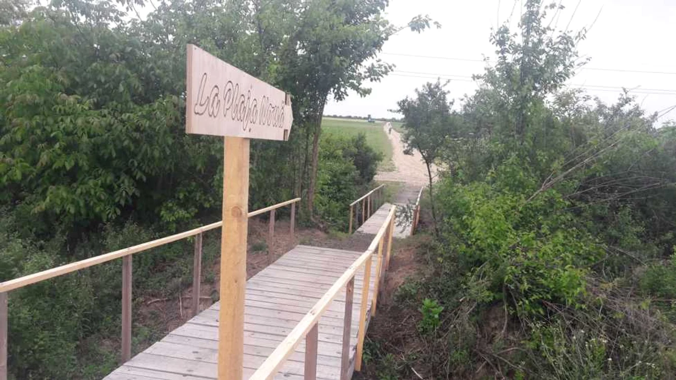 Zone de relaxare pe pista de bicicilete Timişoara-Serbia
