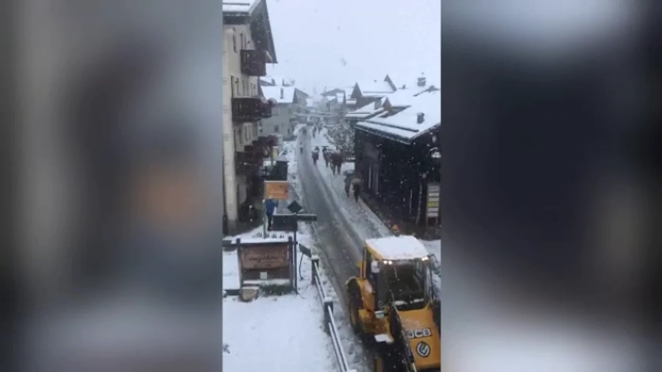 A nins ca în povești într-o localitate din AlpiFoto: PRO TV
