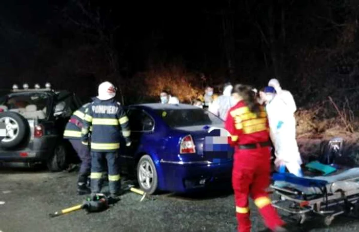 Accident pe DN 14 în Sibiu cu patru victime dintre care două încarcerate Foto Adevărul