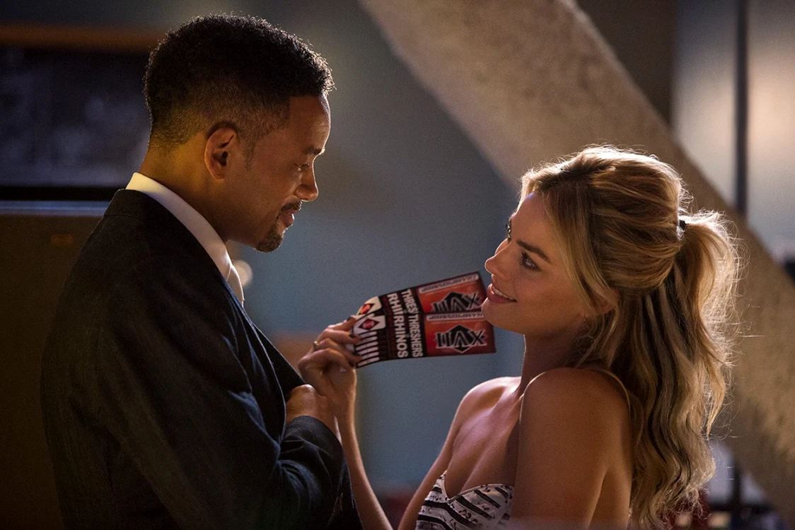 Actorii Will Smith şi Margot Robbie, în filmul „Focus“ FOTO Warner Bros.