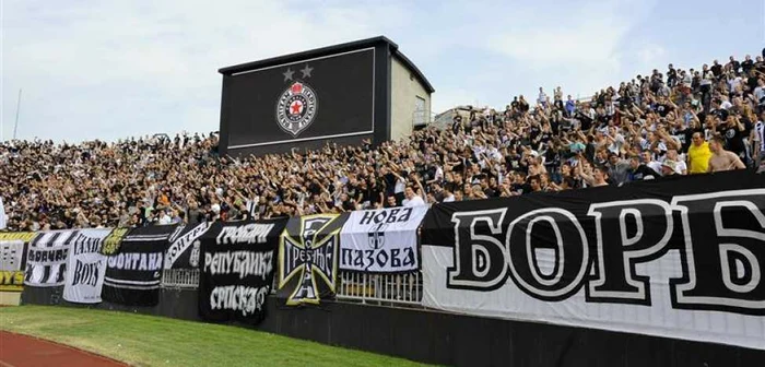 Suporterii lui Partizan FOTO Mozzartsport.com
