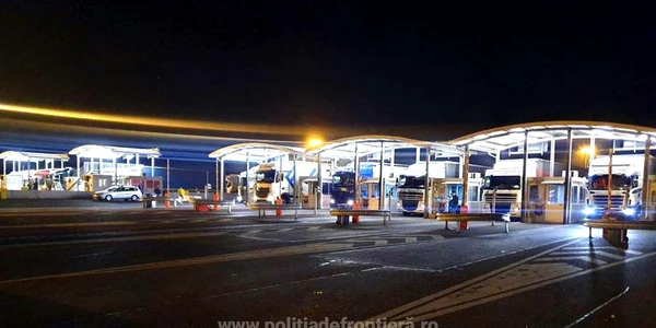 Trafic restrictionat pentru camioane,  în Ungaria   FOTO Politia de Frontiera jpg
