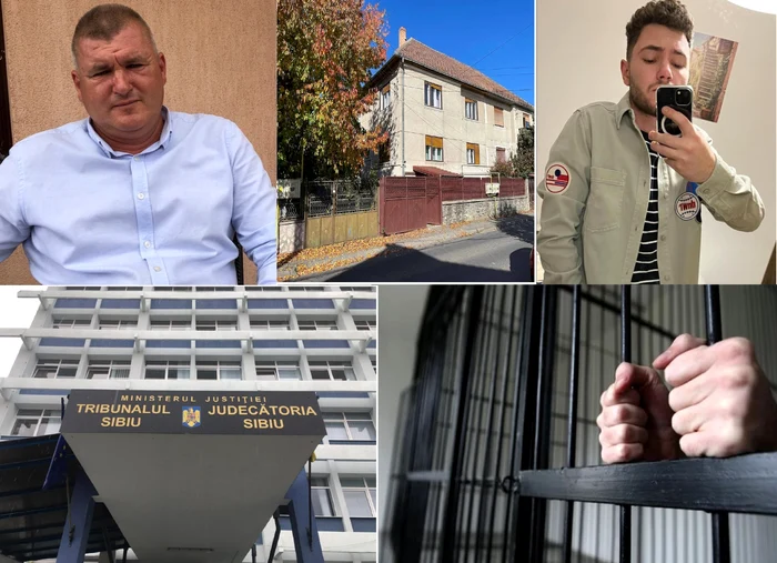 Nicolae Neamțiu (stânga) omorât de fiu Andrei Neamțiu (dreapta) arestat preventiv ulterior Colaj