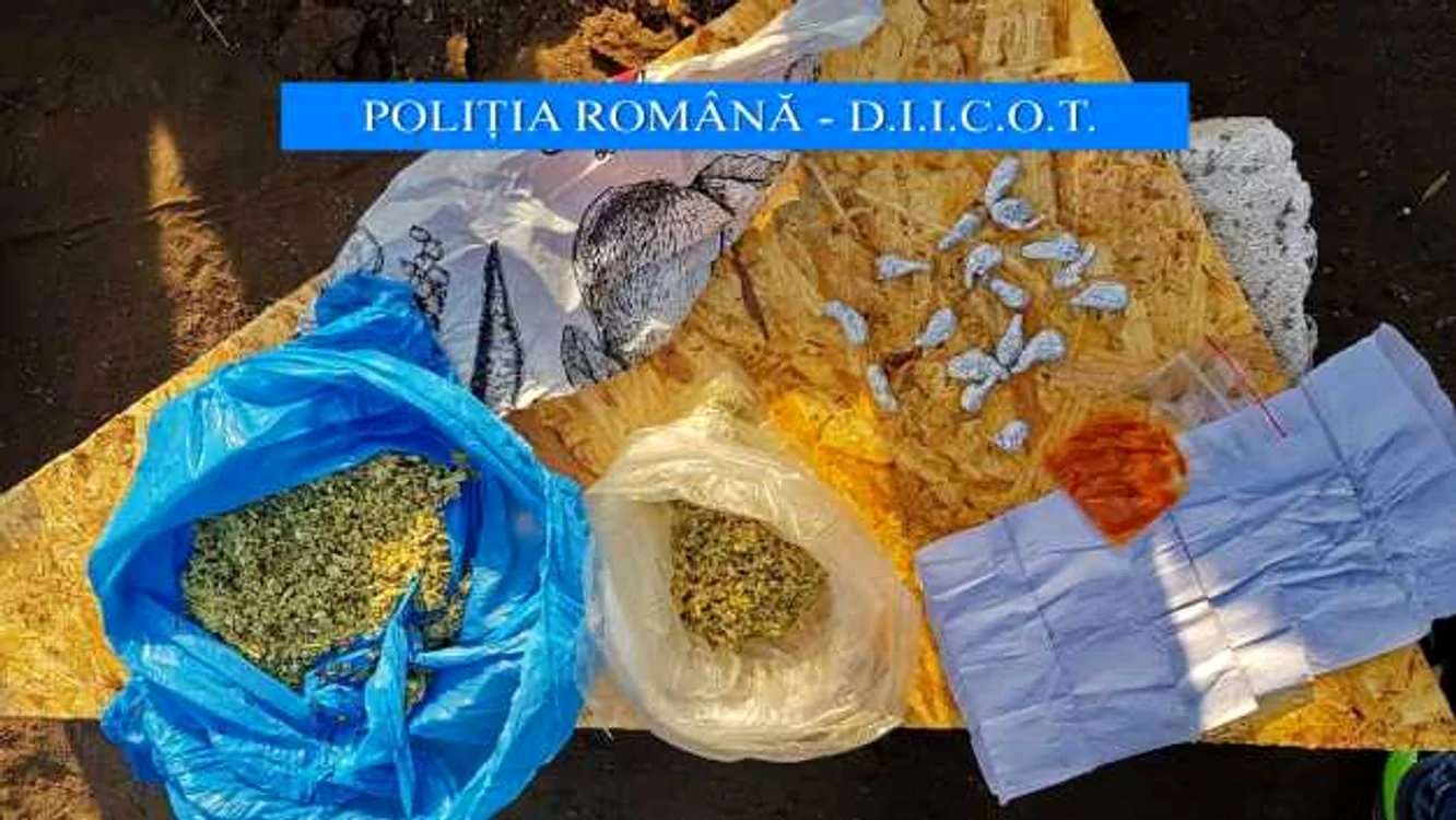Canabisul era mărunţit şi dozat de traficanţi Foto: IPJ Galaţi