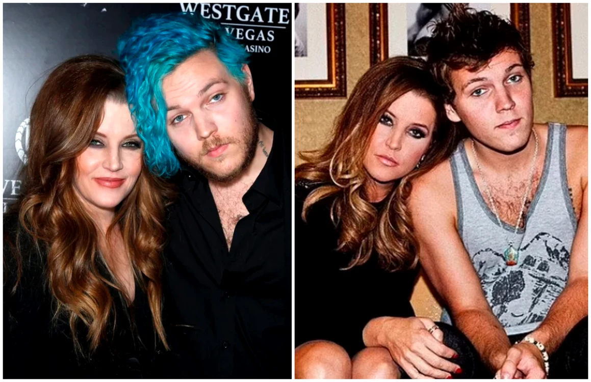 Lisa Marie Presley alături de fiul ei Benjamin 