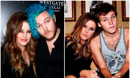 Lisa Marie Presley alături de fiul ei Benjamin 